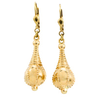 Vintage pendant earrings in 14 carat gold-The Antique Ring Shop
