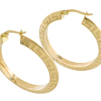 Hoop earrings with a meander-Earrings-The Antique Ring Shop