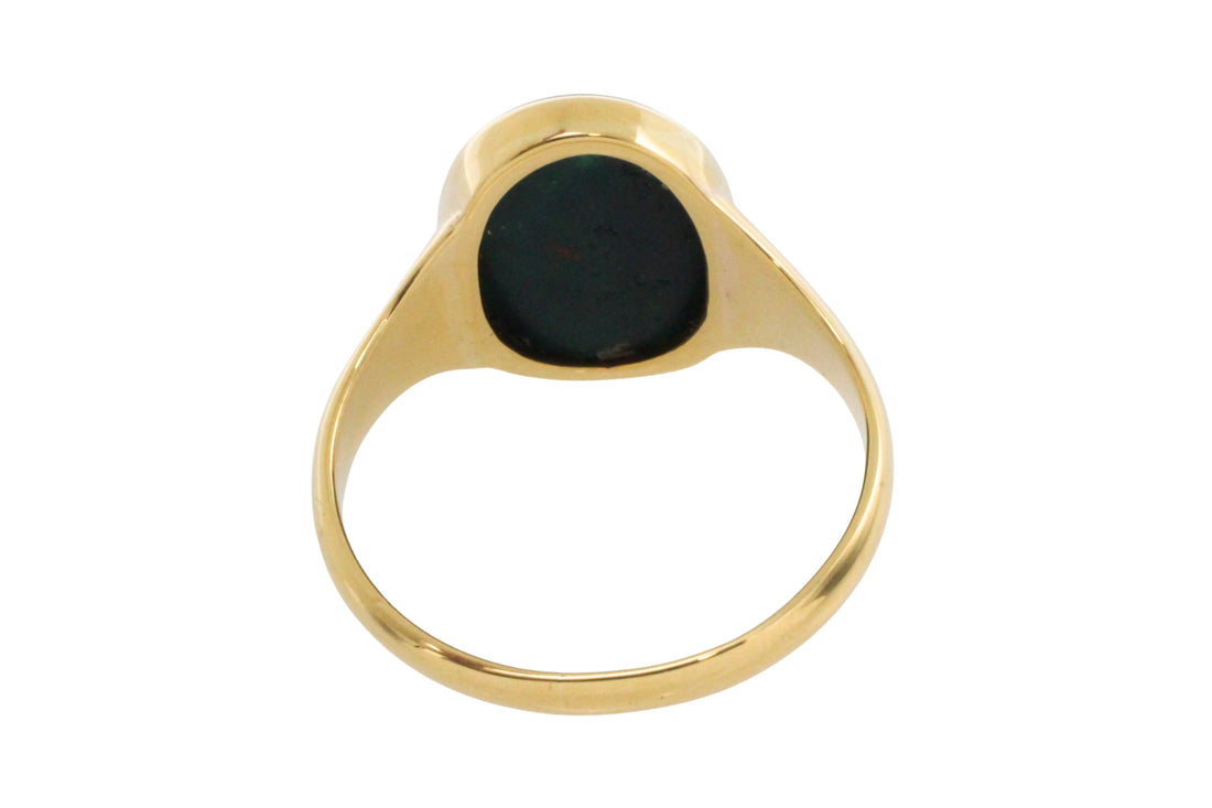 Edwardian period bloodstone signet ring-gents rings-The Antique Ring Shop