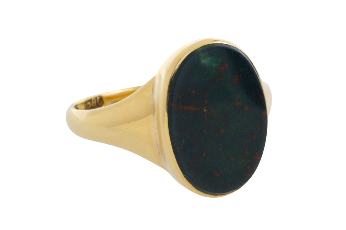 Edwardian period bloodstone signet ring-gents rings-The Antique Ring Shop