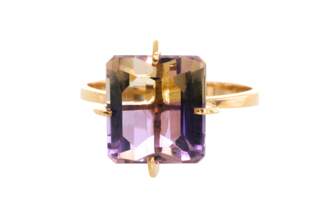 Ametrine ring in 14 carat gold-Vintage Rings-The Antique Ring Shop