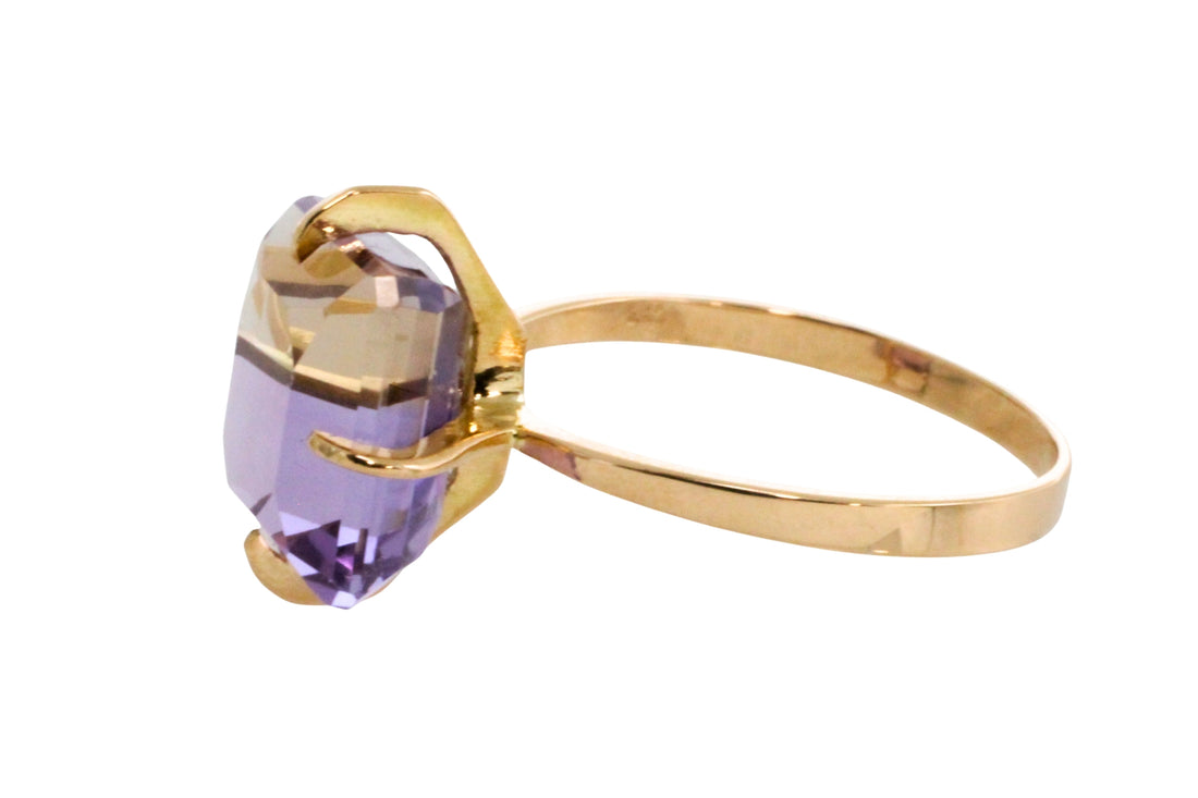Ametrine ring in 14 carat gold-Vintage Rings-The Antique Ring Shop