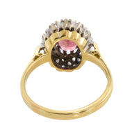 Vintage pink tourmaline and diamond ring-engagement rings-The Antique Ring Shop