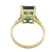 Tricolor tourmaline ring in 14 carat gold-Rings-The Antique Ring Shop