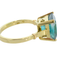 Tricolor tourmaline ring in 14 carat gold-Rings-The Antique Ring Shop