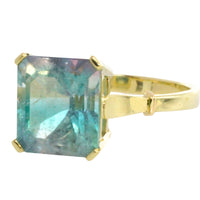 Tricolor tourmaline ring in 14 carat gold-Rings-The Antique Ring Shop