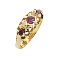 Edwardian ruby and rose diamond ring-Antique rings-The Antique Ring Shop