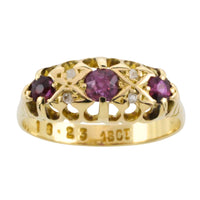 Edwardian ruby and rose diamond ring-Antique rings-The Antique Ring Shop