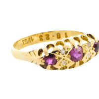 Edwardian ruby and rose diamond ring-Antique rings-The Antique Ring Shop