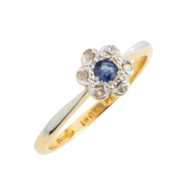 Edwardian rose diamond and sapphire cluster ring-Antique rings-The Antique Ring Shop