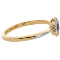 Edwardian rose diamond and sapphire cluster ring-Antique rings-The Antique Ring Shop