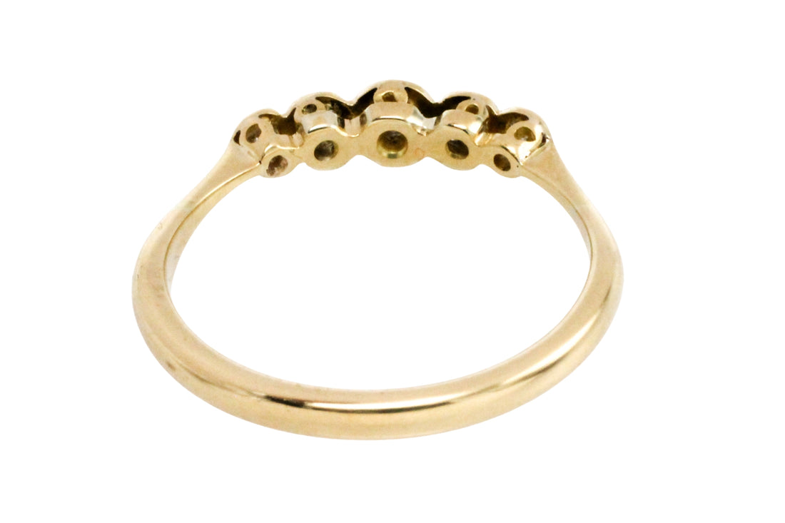 Edwardian five stone old cut diamond ring-Antique rings-The Antique Ring Shop