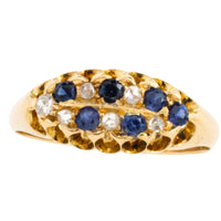 Edwardian sapphire and diamond ring from 1905-Antique rings-The Antique Ring Shop