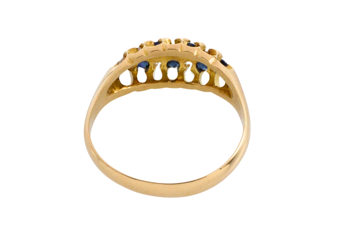 Edwardian sapphire and diamond ring from 1905-Antique rings-The Antique Ring Shop