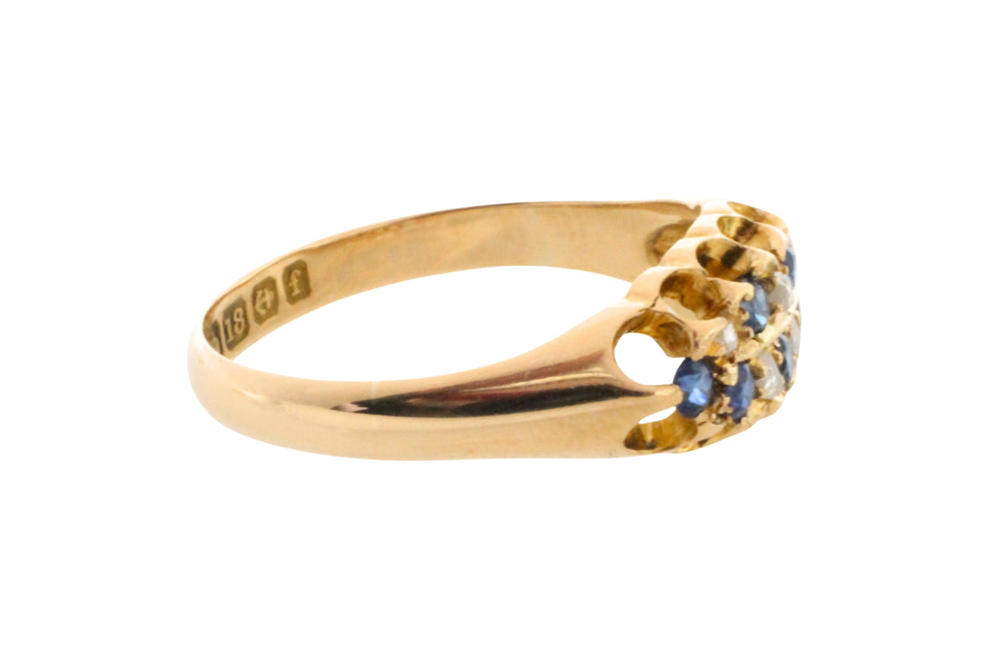 Edwardian sapphire and diamond ring from 1905-Antique rings-The Antique Ring Shop