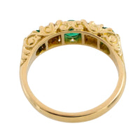 Vintage emerald and diamond ring