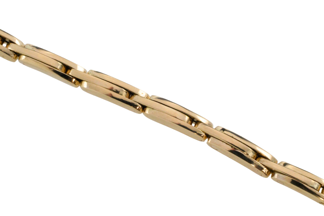 Rose diamond bracelet in 14 carat gold and silver