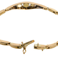 Rose diamond bracelet in 14 carat gold and silver