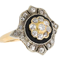 Antique onyx and diamond ring-Antique rings-The Antique Ring Shop