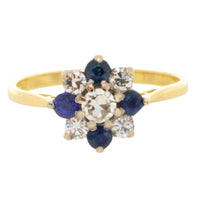 Sapphire and diamond ring in 18 carat gold