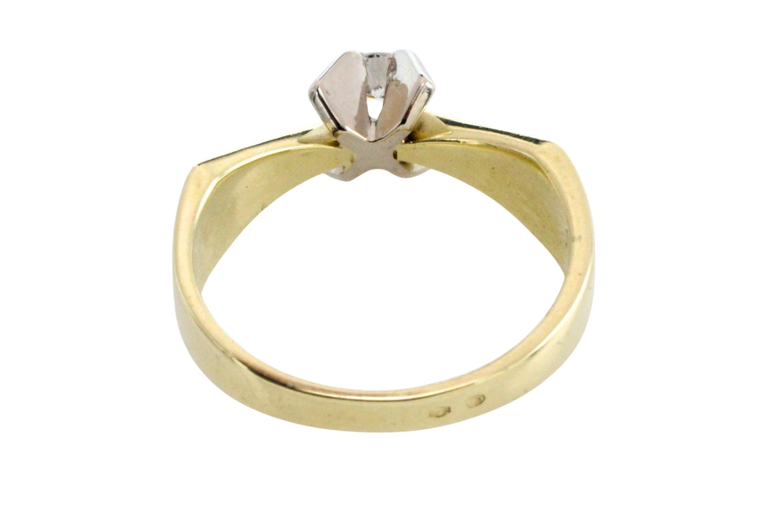 Vintage diamanten solitaire ring