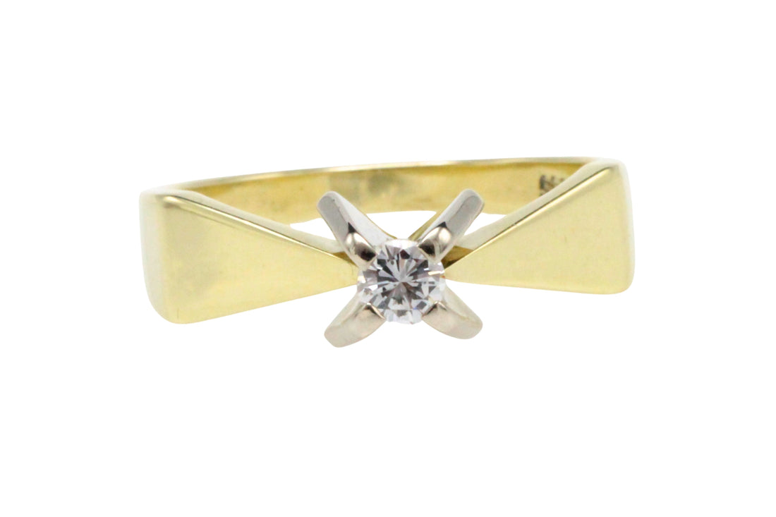 Vintage diamanten solitaire ring