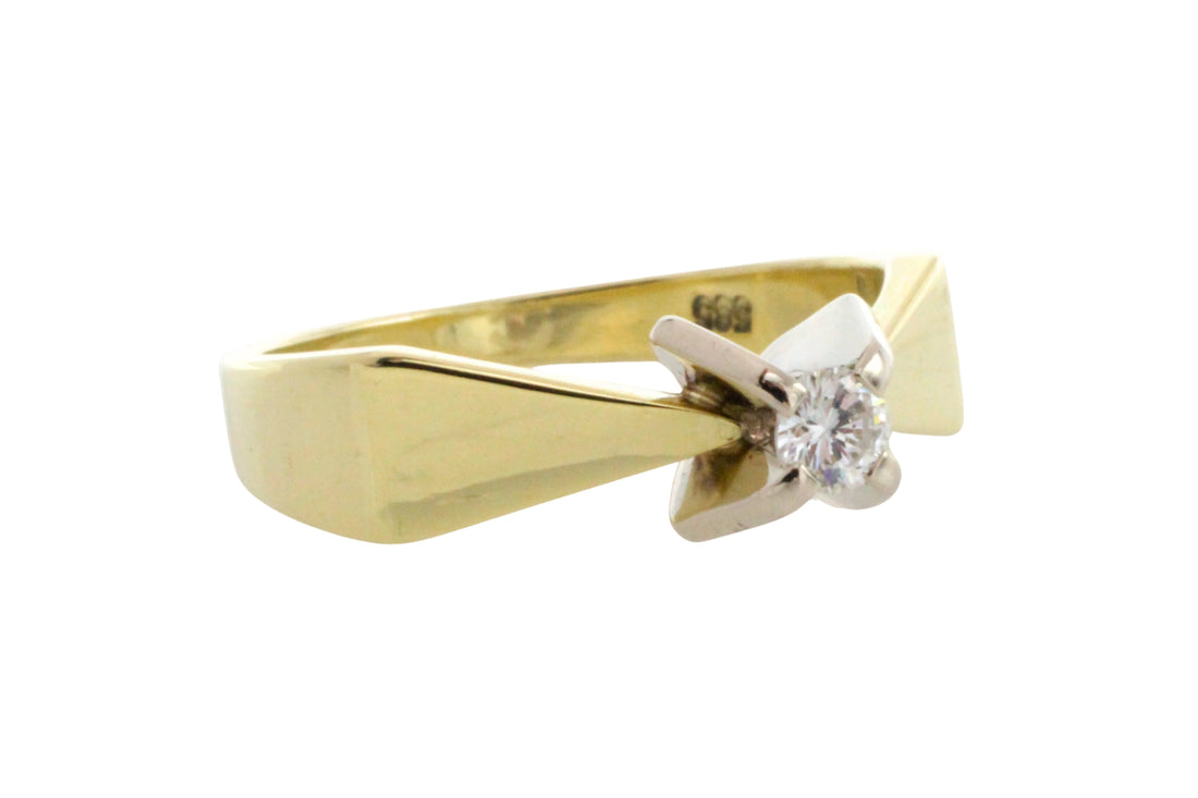 Vintage diamanten solitaire ring
