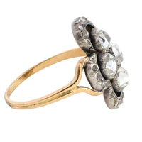 Rose diamond ring in silver and gold-Antique rings-The Antique Ring Shop