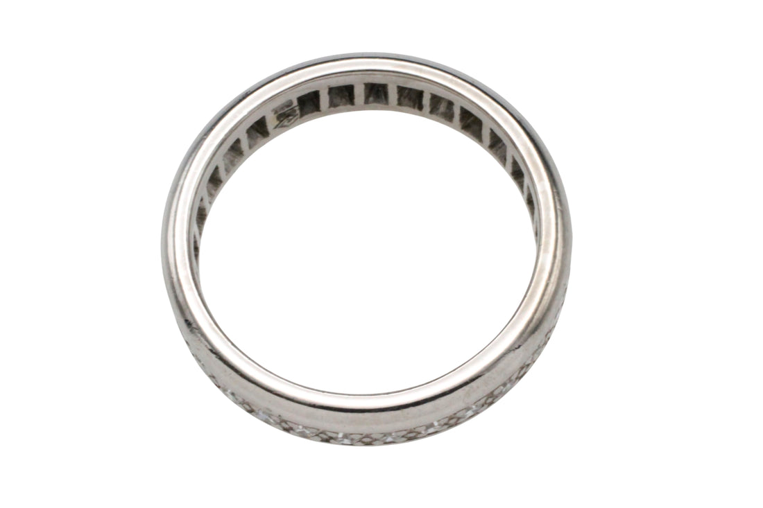 18 carat white gold eternity band with diamonds