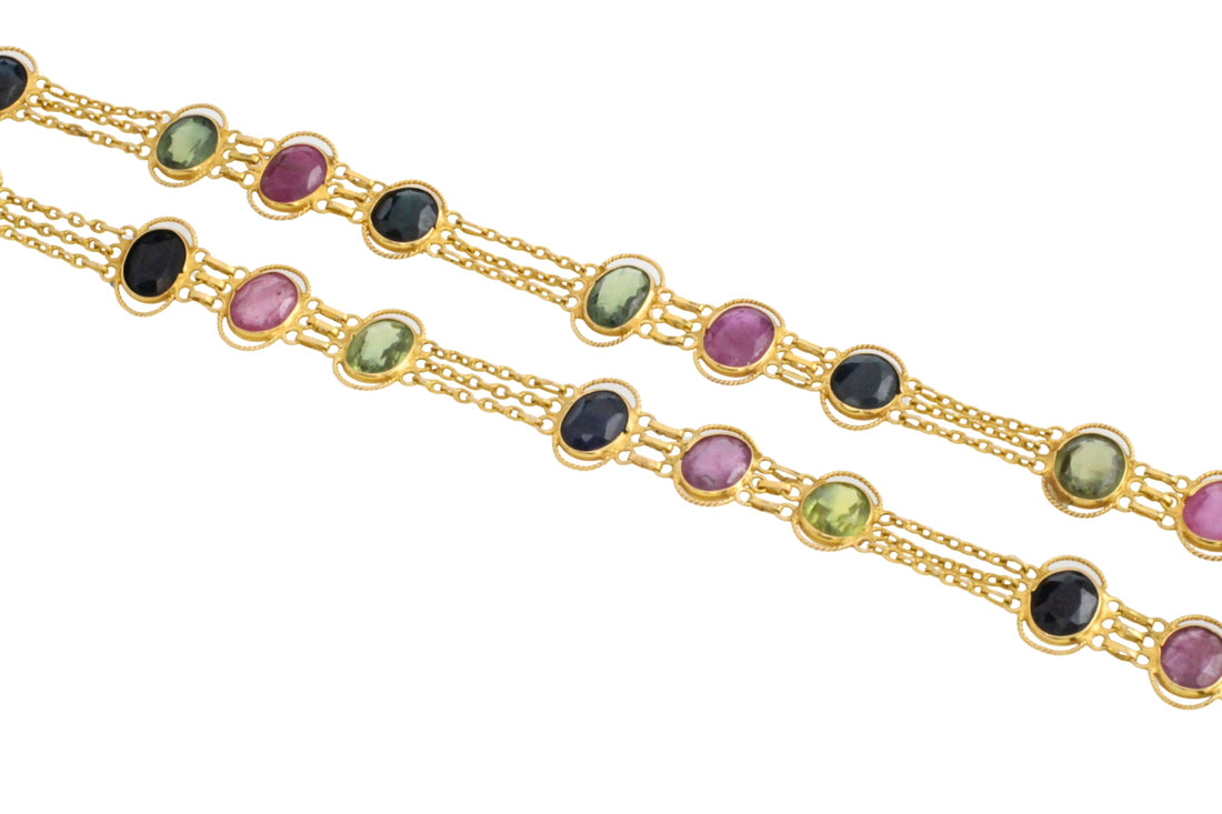 Multi gen collier in 18 carat gold