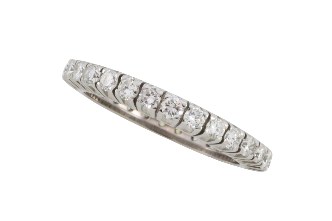 White gold eternity band with diamonds-wedding rings-The Antique Ring Shop
