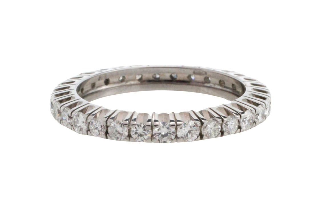 White gold eternity band with diamonds-wedding rings-The Antique Ring Shop