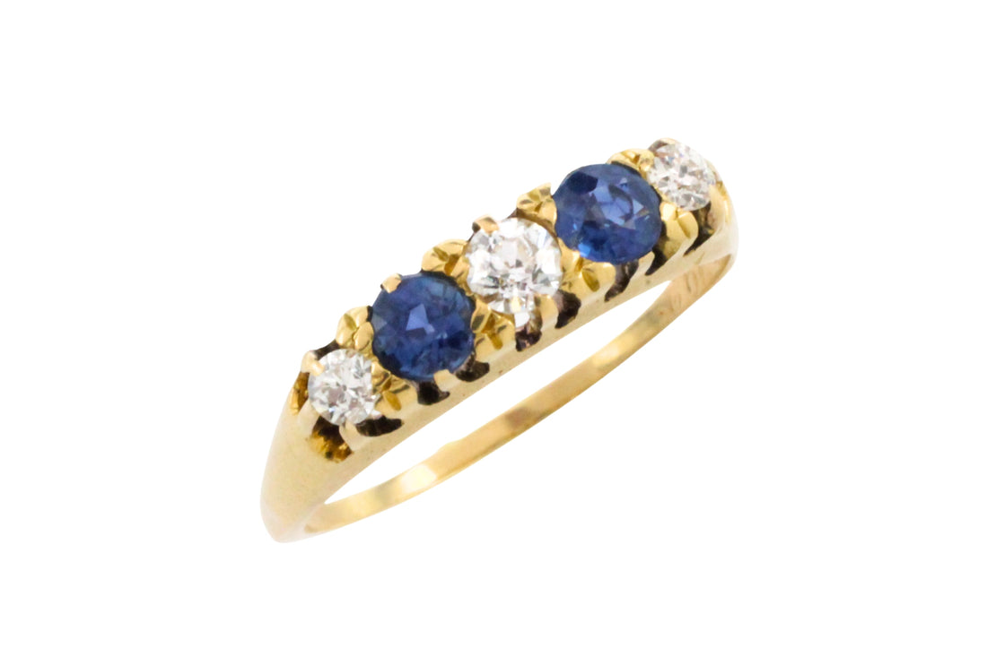 Edwardian sapphire and diamond ring