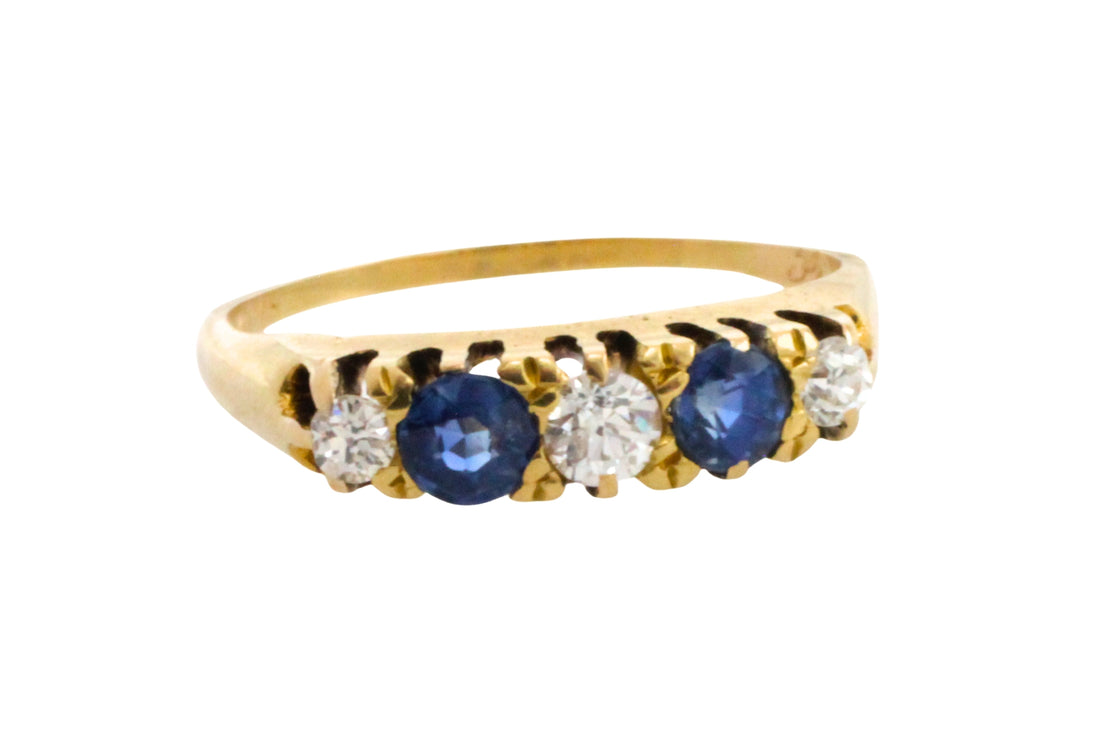 Edwardian sapphire and diamond ring