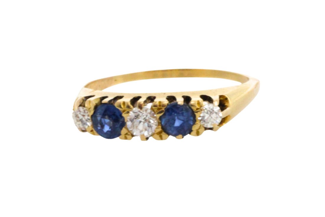 Edwardian sapphire and diamond ring