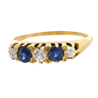 Edwardian sapphire and diamond ring