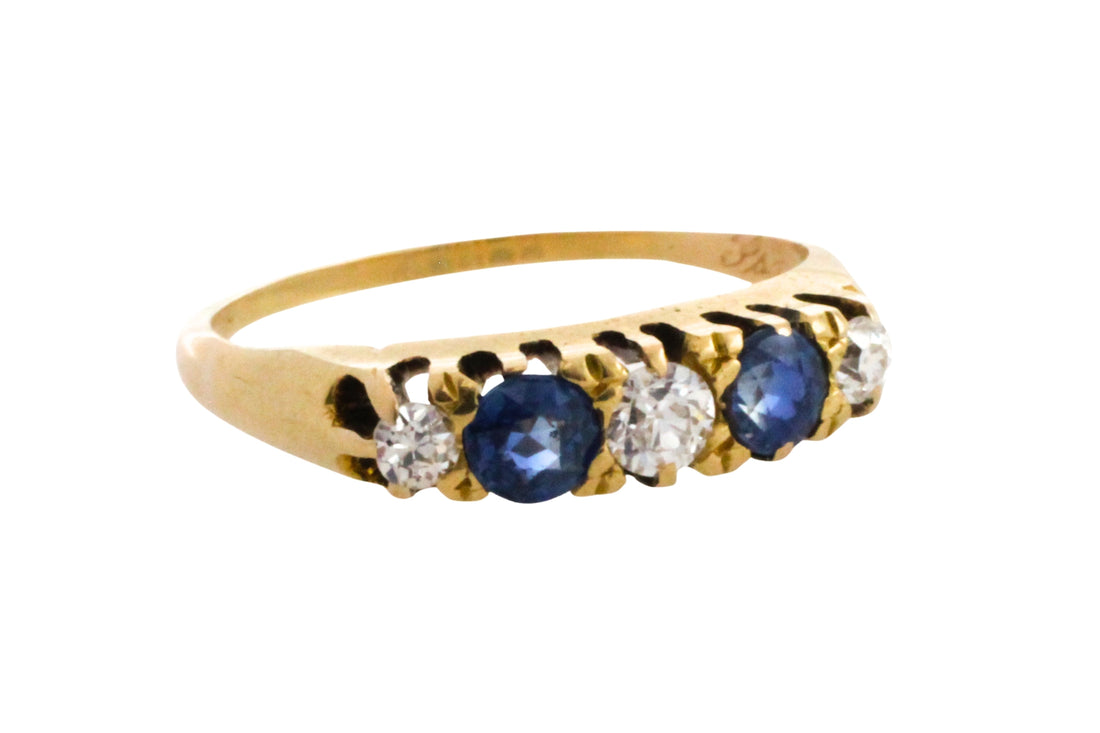 Edwardian sapphire and diamond ring