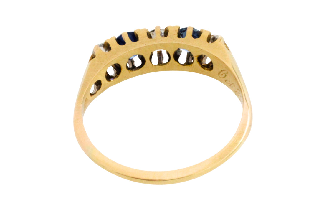 Edwardian sapphire and diamond ring