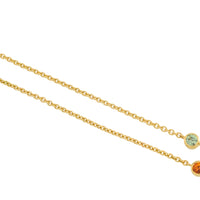 Tourmaline and citrine necklace in 18 carat gold