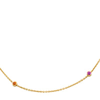 Tourmaline and citrine necklace in 18 carat gold