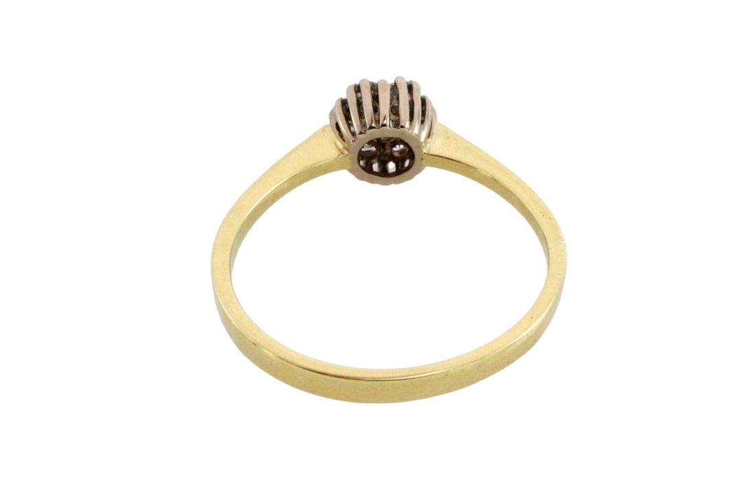 Diamond cluster ring in 14 carat gold