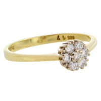 Diamond cluster ring in 14 carat gold