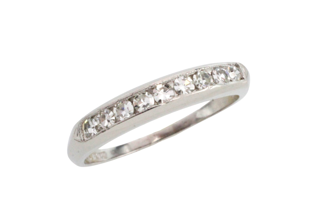 Platinum ring with diamonds