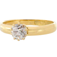 Victorian old cut diamond solitaire ring from 1892