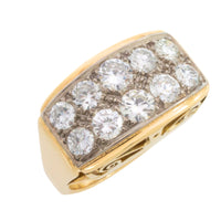 Vintage diamond double row ring in 14 carat gold