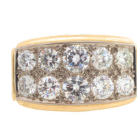 Vintage diamond double row ring in 14 carat gold