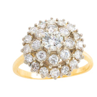 Vinatge diamond cluster ring in 18 carat gold
