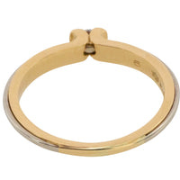 Vintage yellow and white diamond gold solitaire ring