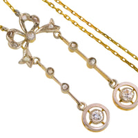 Edwardian diamond pendant in 18 carat gold