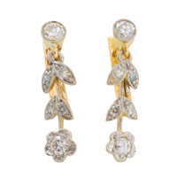 Vintage diamond pendant earrings